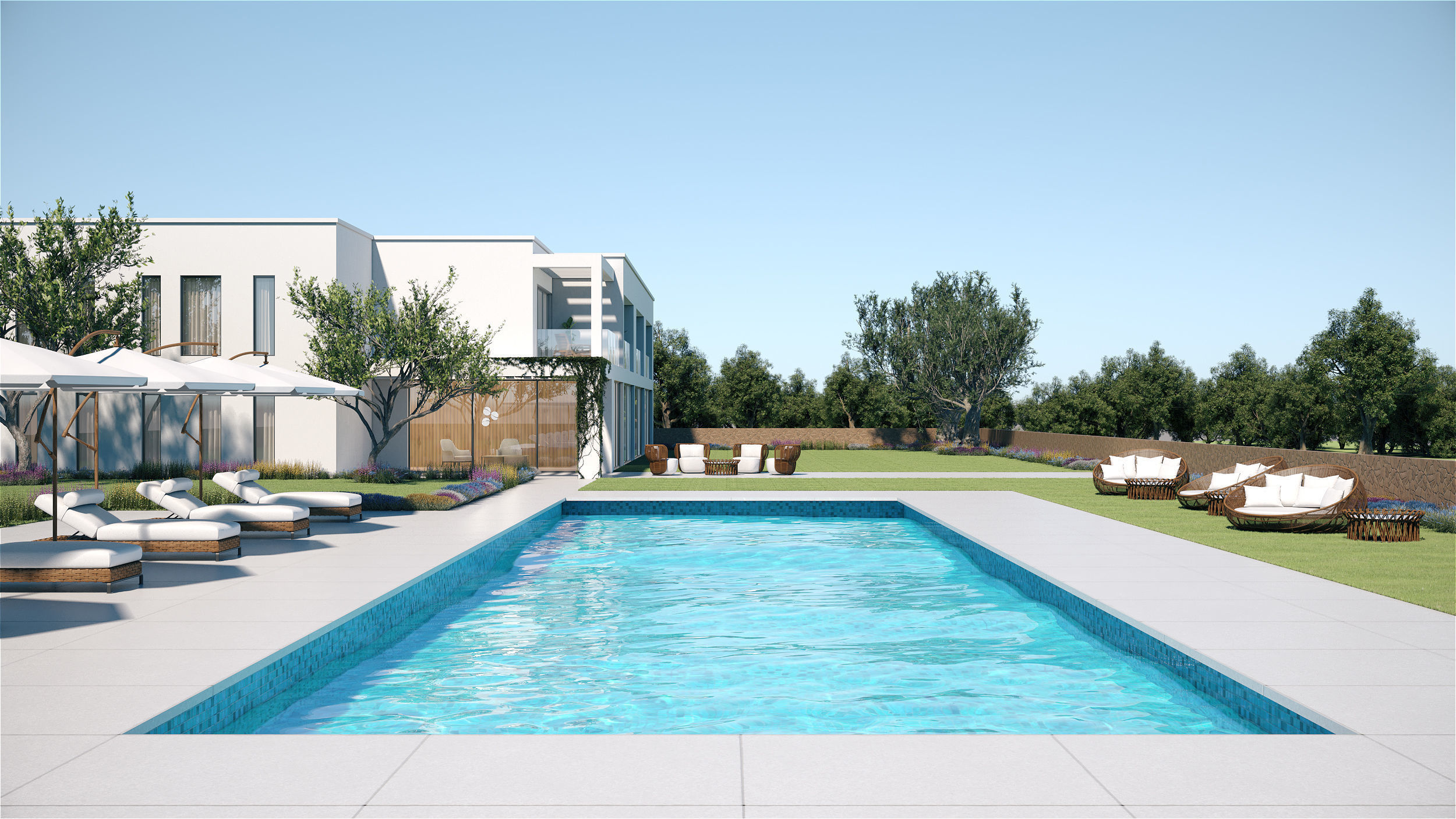 Exterior House Scene 6 - Pool Hotel 3D model_7