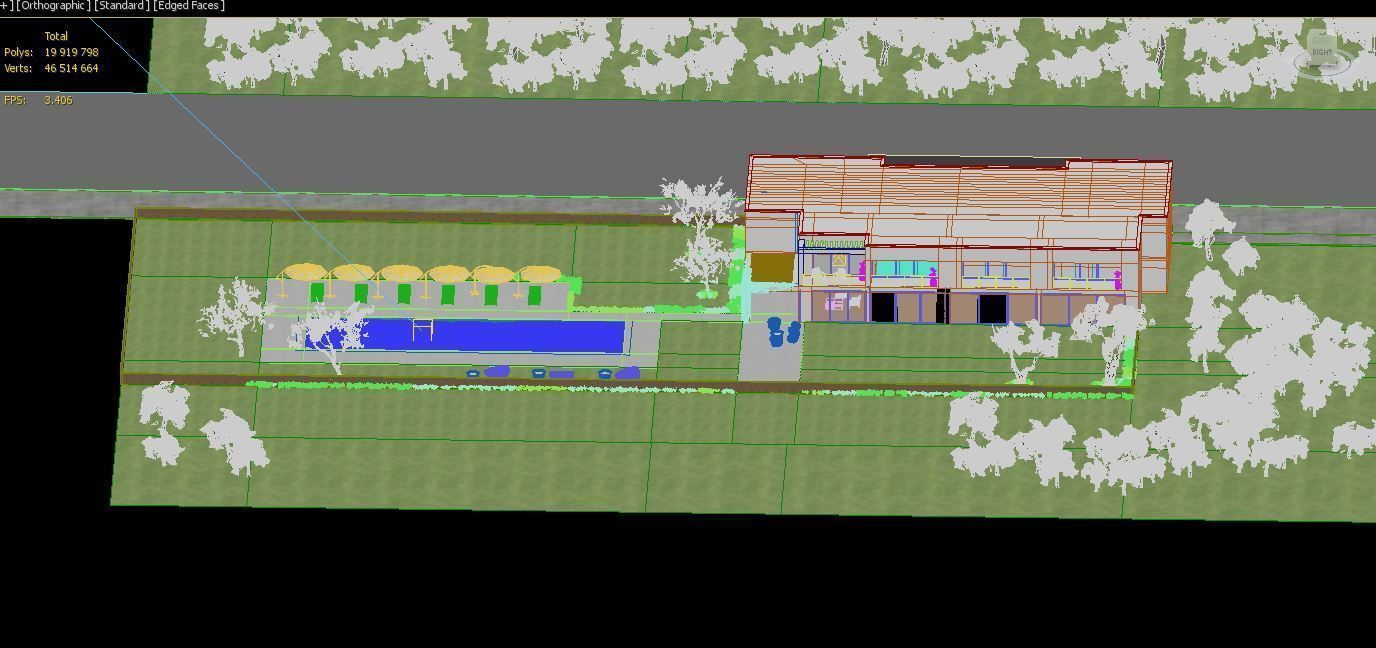 Exterior House Scene 6 - Pool Hotel 3D model_50