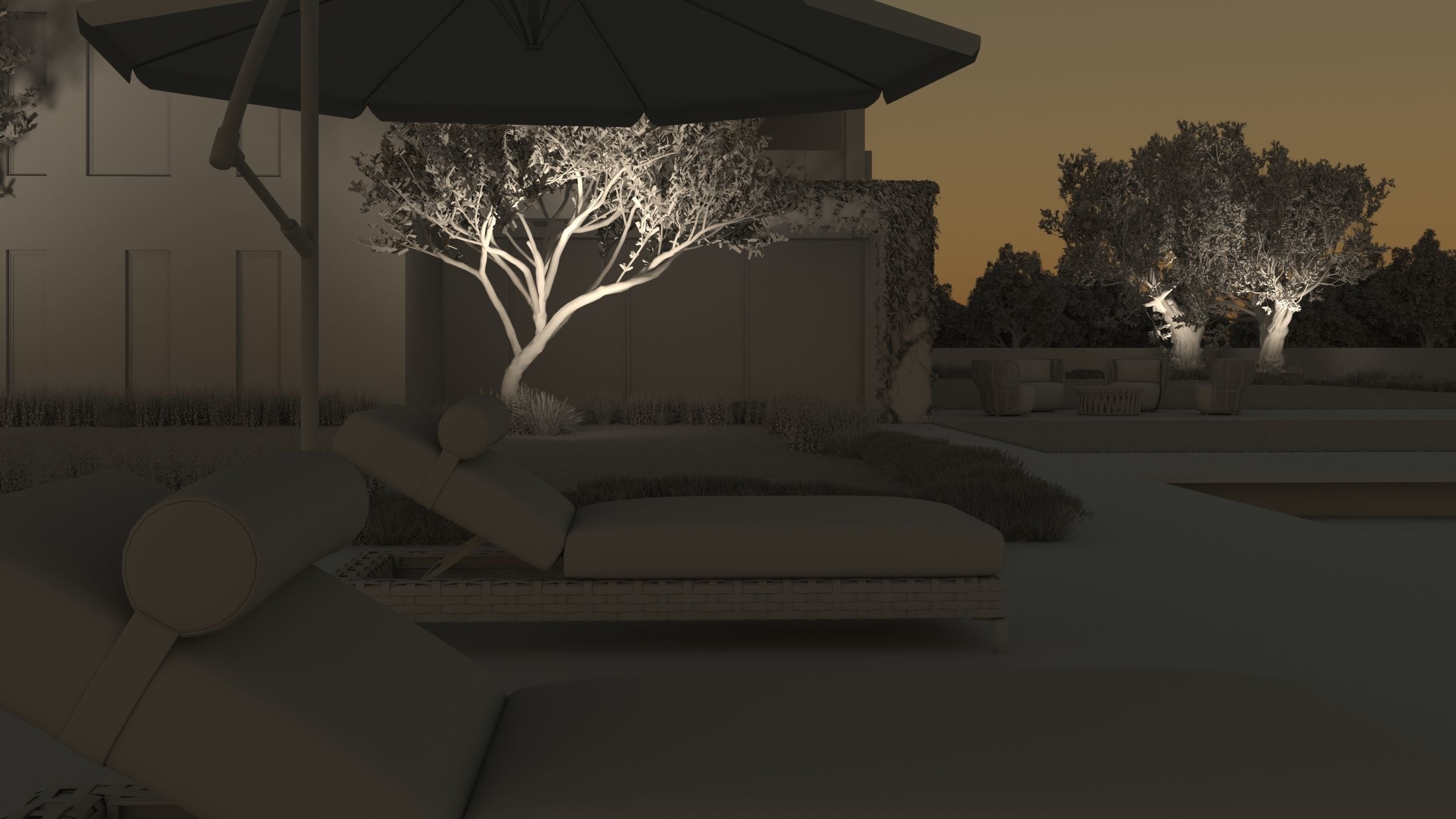 Exterior House Scene 6 - Pool Hotel 3D model_34