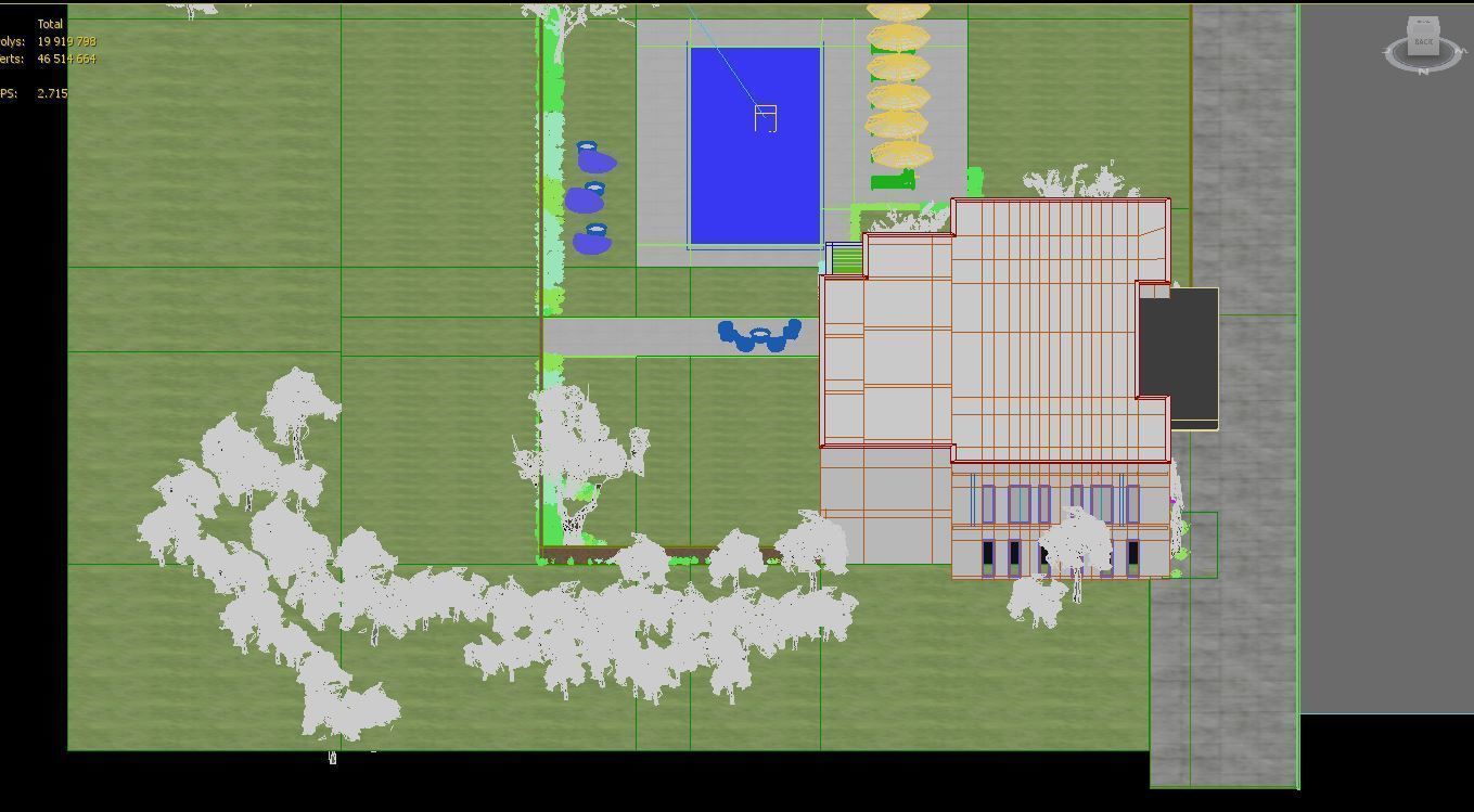 Exterior House Scene 6 - Pool Hotel 3D model_55