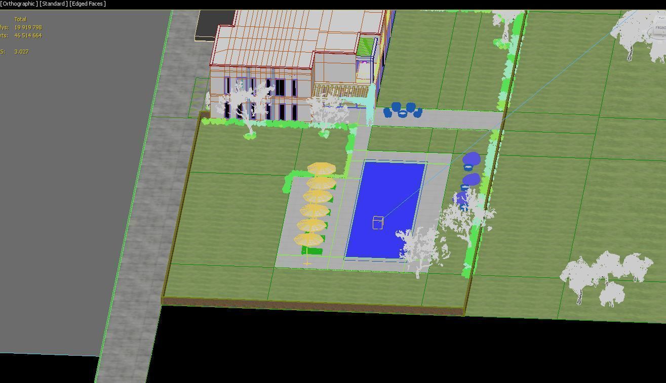 Exterior House Scene 6 - Pool Hotel 3D model_54