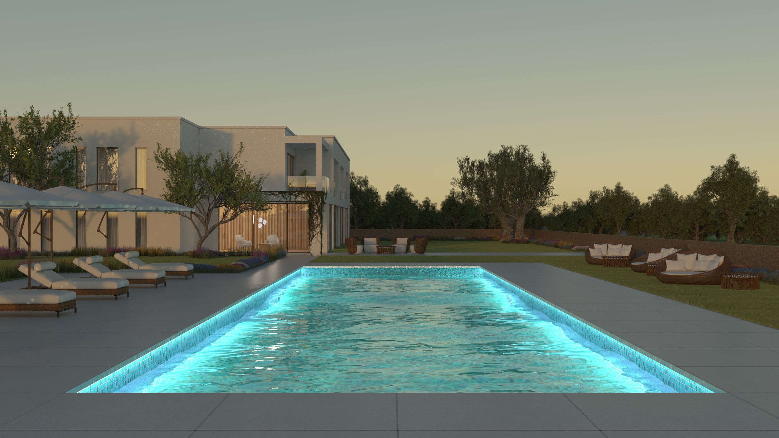 Exterior House Scene 6 - Pool Hotel 3D model_11