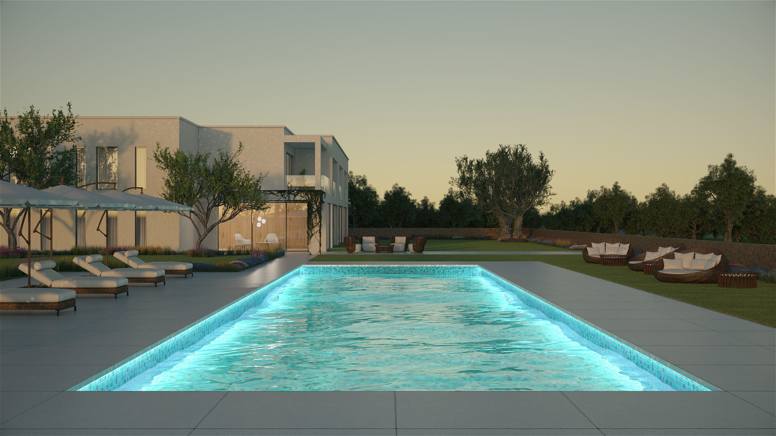 Exterior House Scene 6 - Pool Hotel 3D model_10