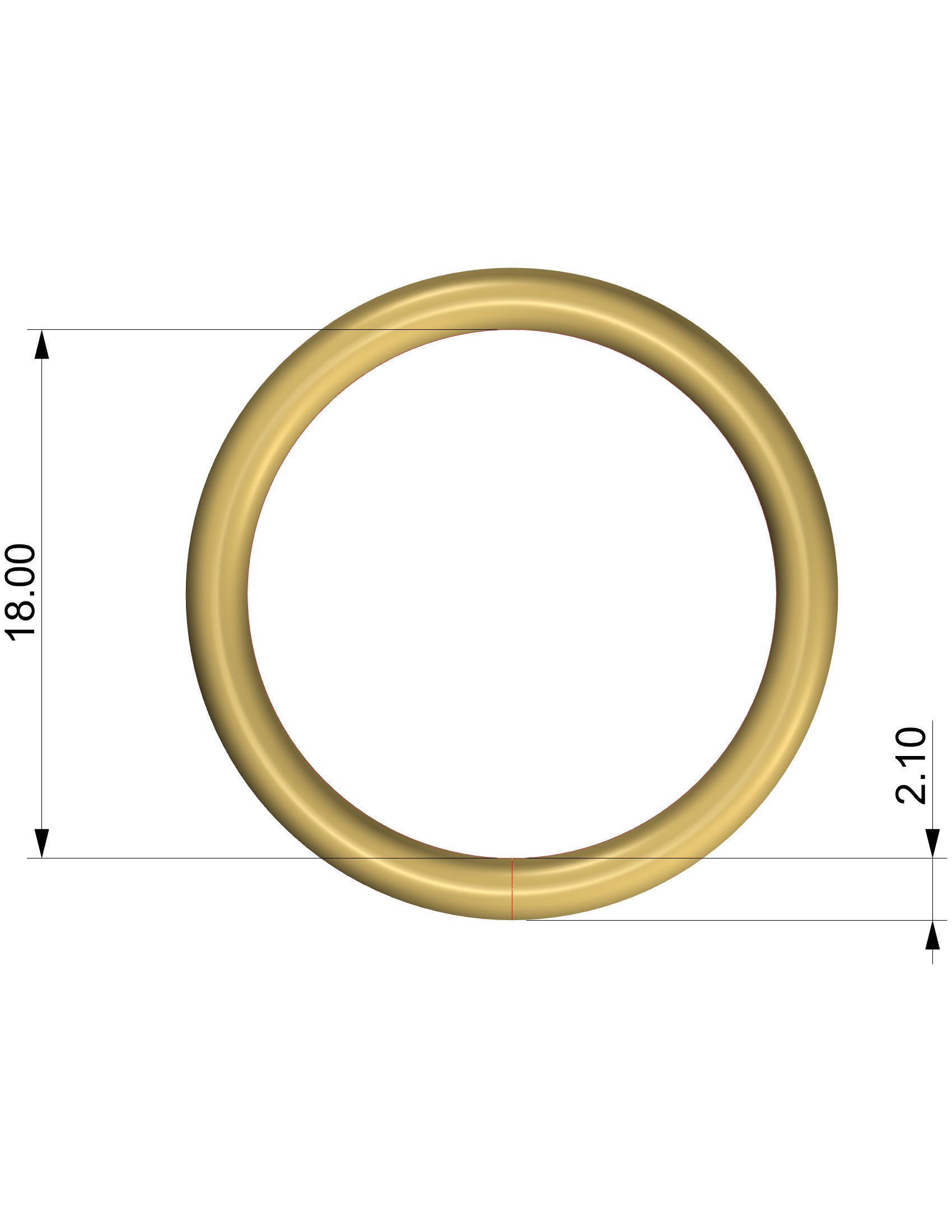 Wedding Band Men 3D print model_4