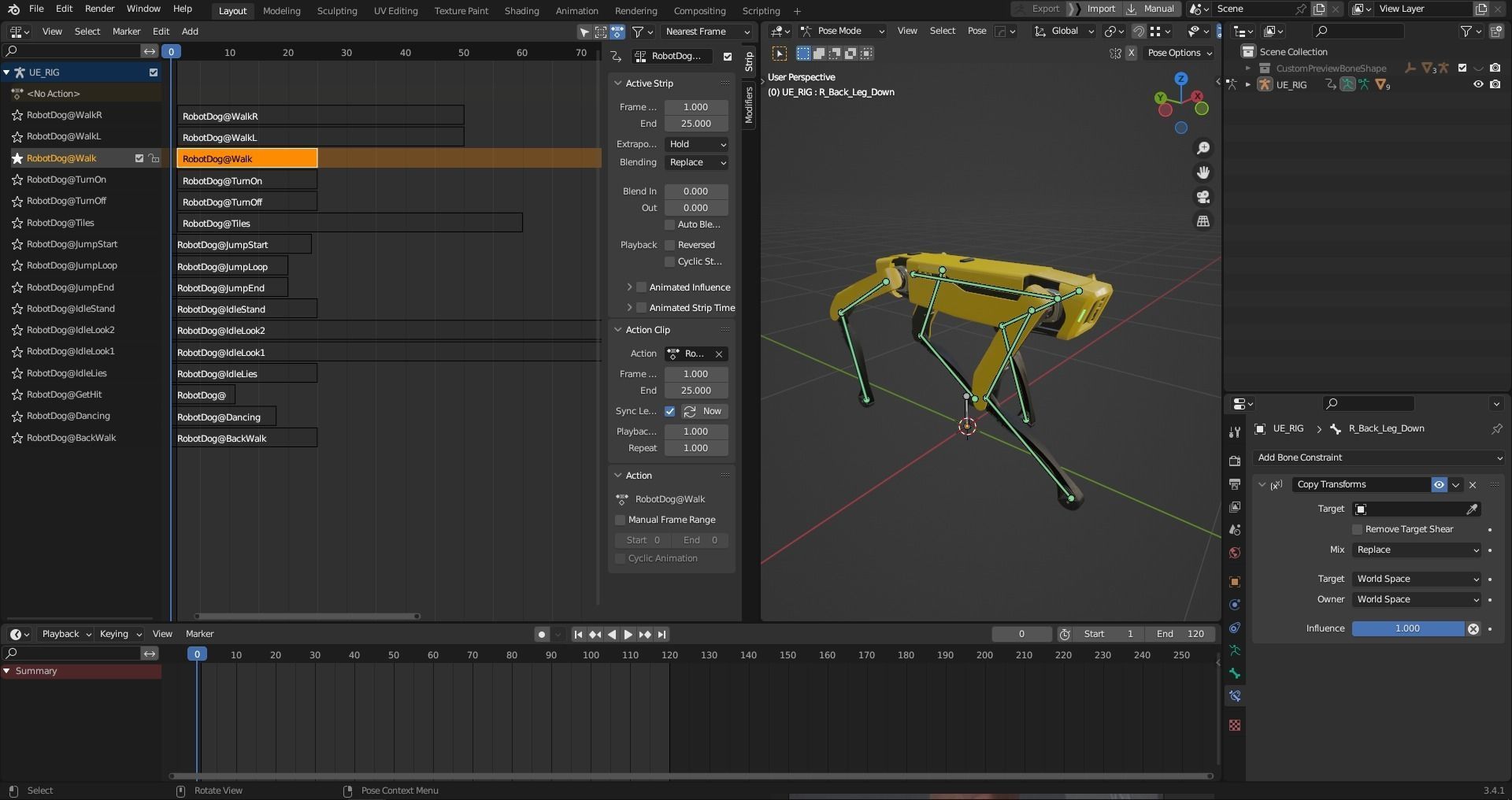 Robot Dog Low-poly 3D model_17