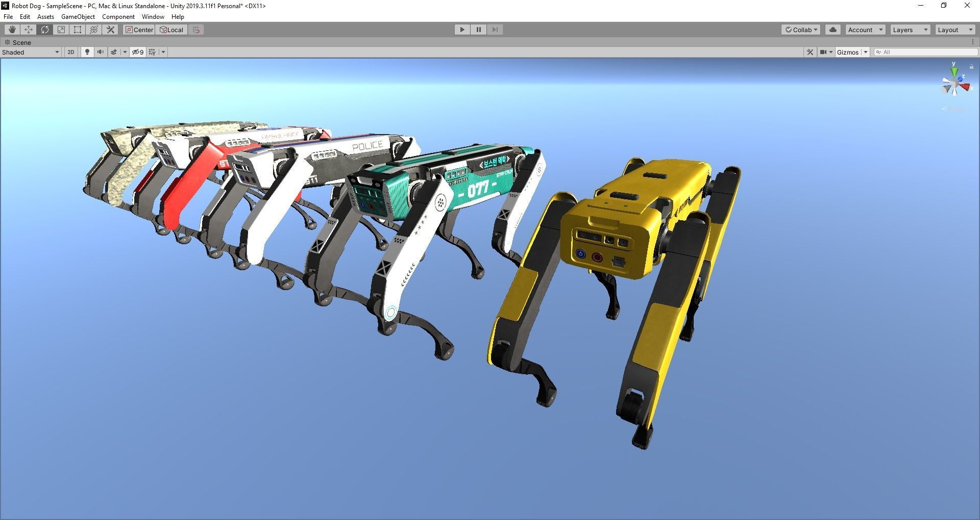 Robot Dog Low-poly 3D model_21