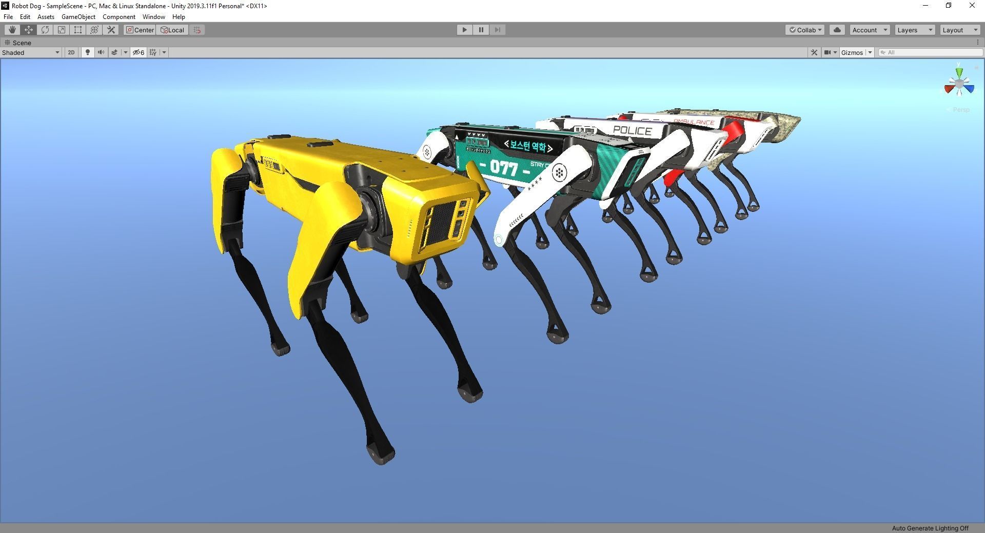 Robot Dog Low-poly 3D model_20