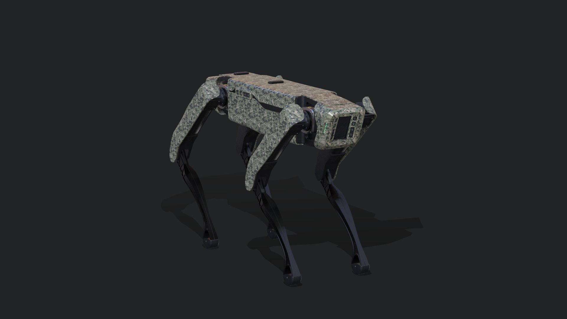 Robot Dog Low-poly 3D model_10