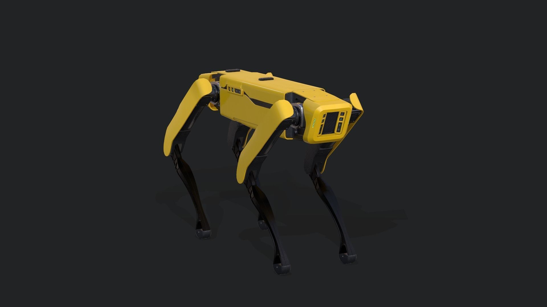 Robot Dog Low-poly 3D model_2
