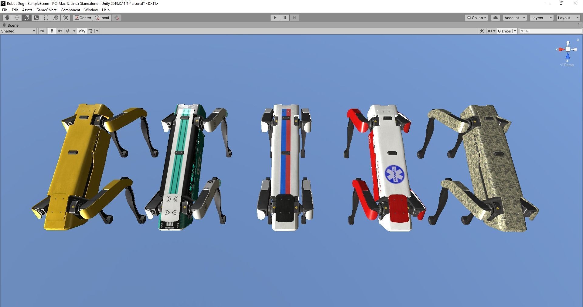 Robot Dog Low-poly 3D model_22