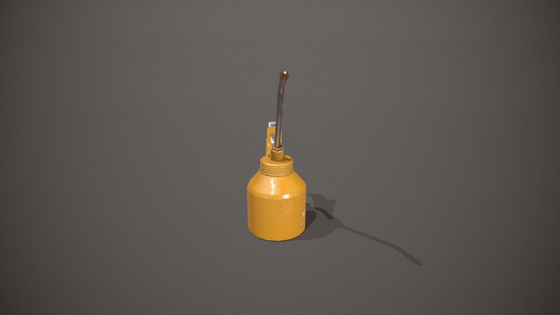 Yellow Oil Can Low-poly 3D model_3