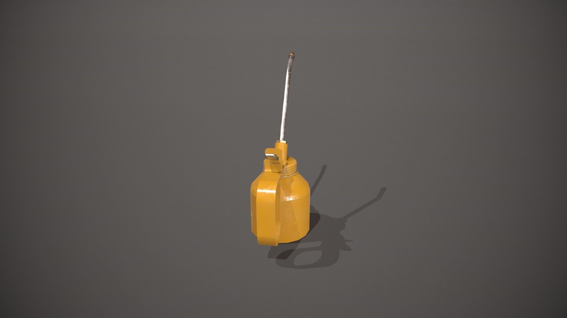 Yellow Oil Can Low-poly 3D model_8