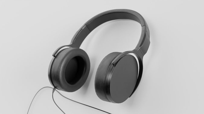 Headphones  Low-poly 3D model