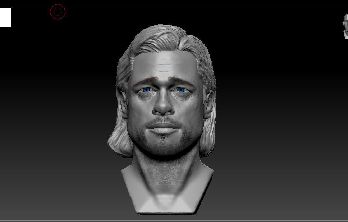 Brad Pitt Bust 3D print model_2