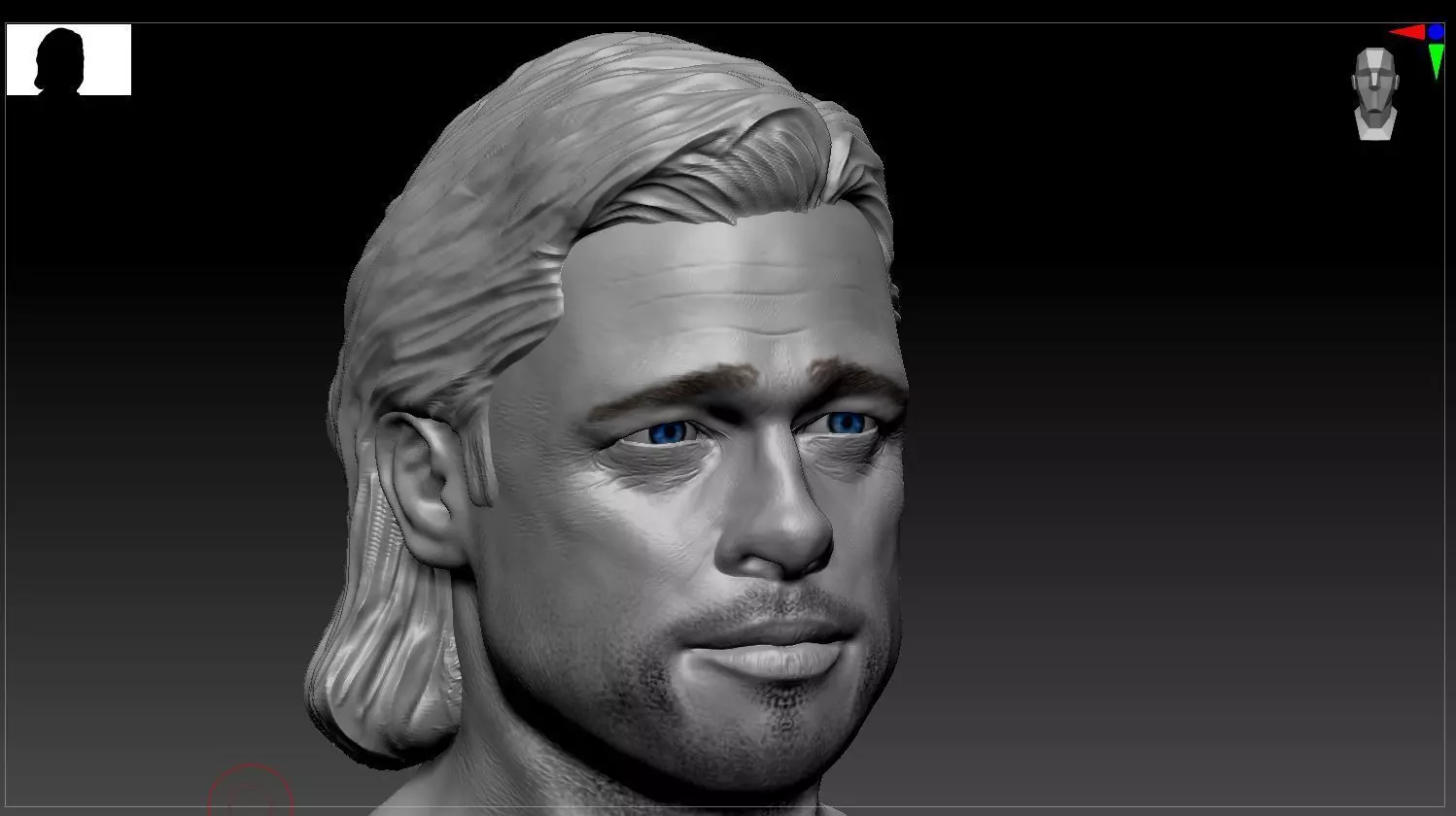 Brad Pitt Bust 3D print model_0