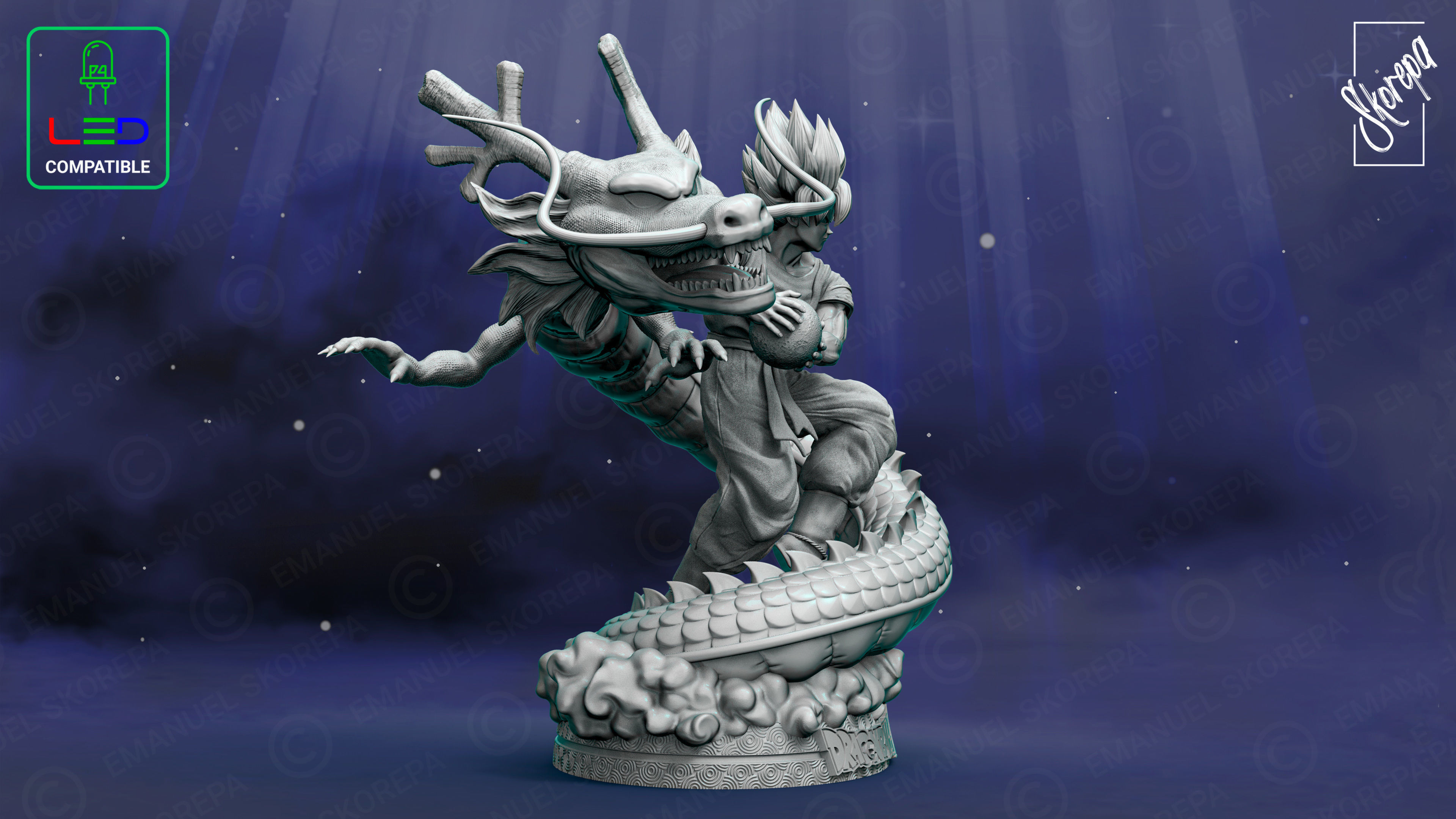 GOKU AND SHENLONG 3D print model_3