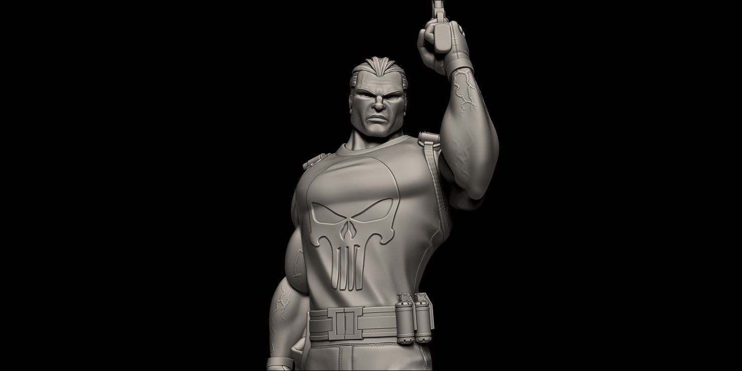 Fanart THE PUNISHER - Statue 3D print model_13