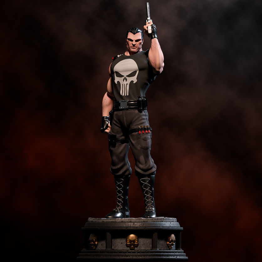 Fanart THE PUNISHER - Statue 3D print model_2