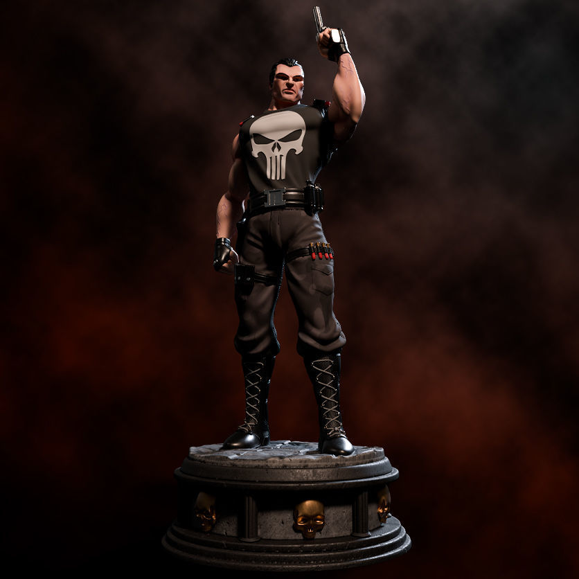 Fanart THE PUNISHER - Statue 3D print model_5