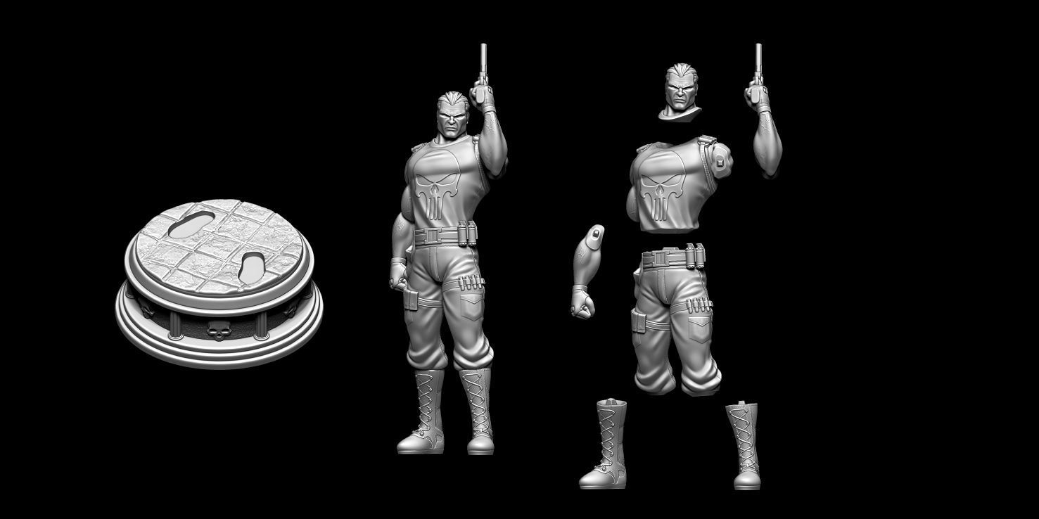Fanart THE PUNISHER - Statue 3D print model_3
