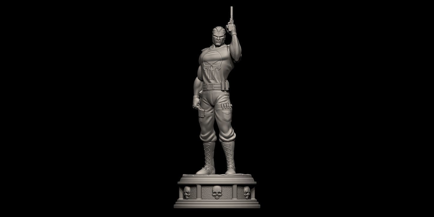 Fanart THE PUNISHER - Statue 3D print model_10