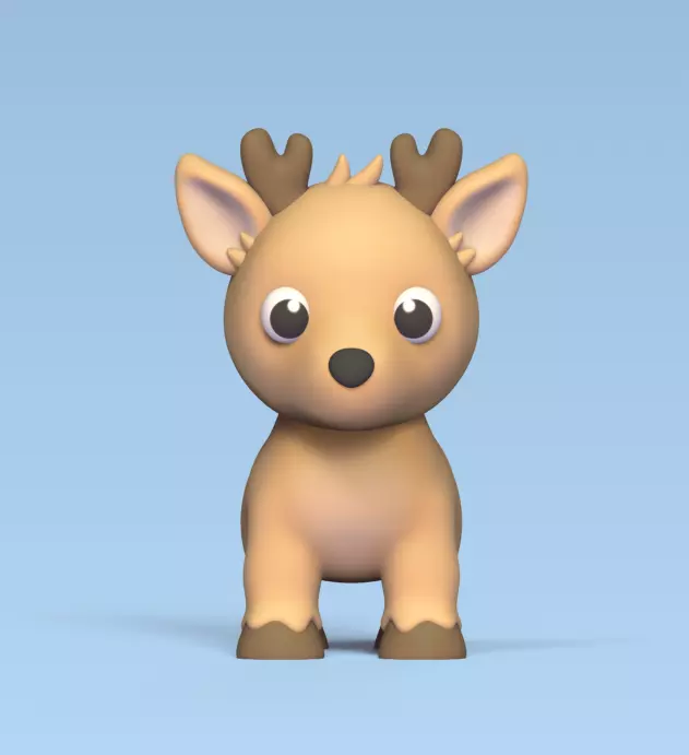 Cute Deer 3D print model_0