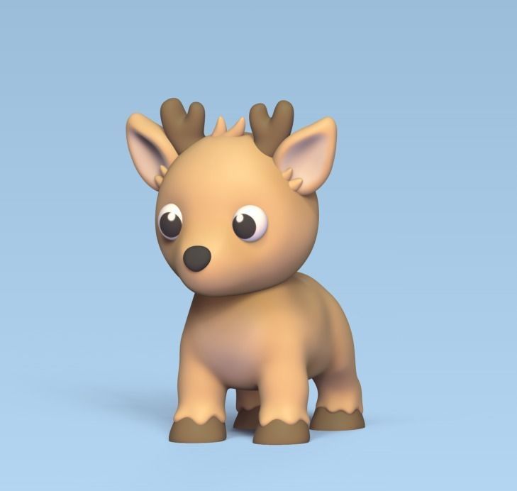 Cute Deer 3D print model_1