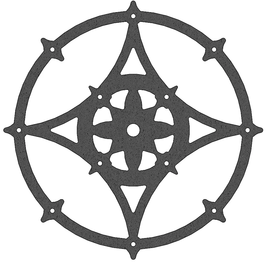 Wrought iron panel for cnc cutting or printing M5 3D print model_0