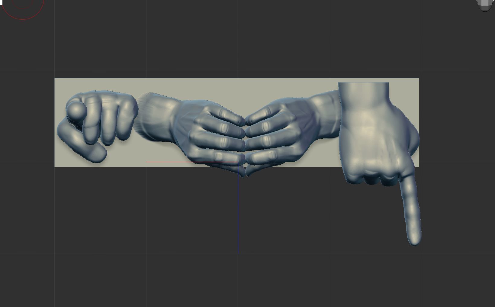 heart shape Hand  3D print model_6