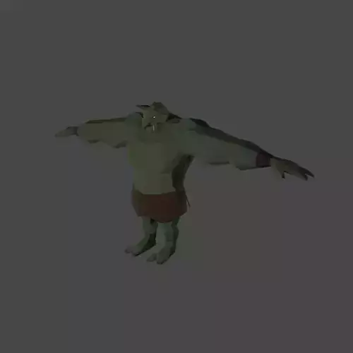 Lowpoly Troll Monster Game  animations included Unity and UE4