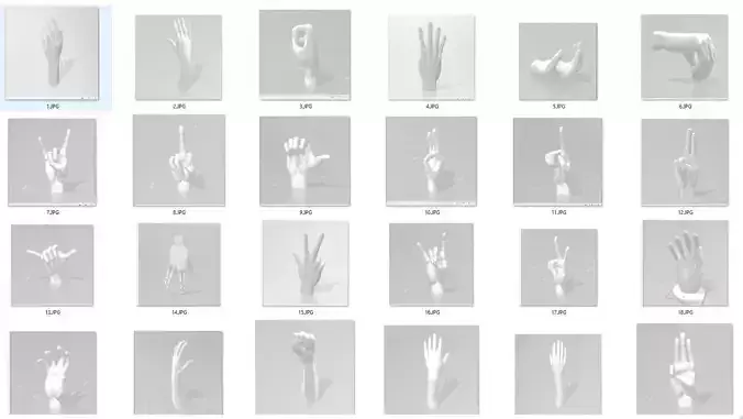 Hand Pose 3D print model