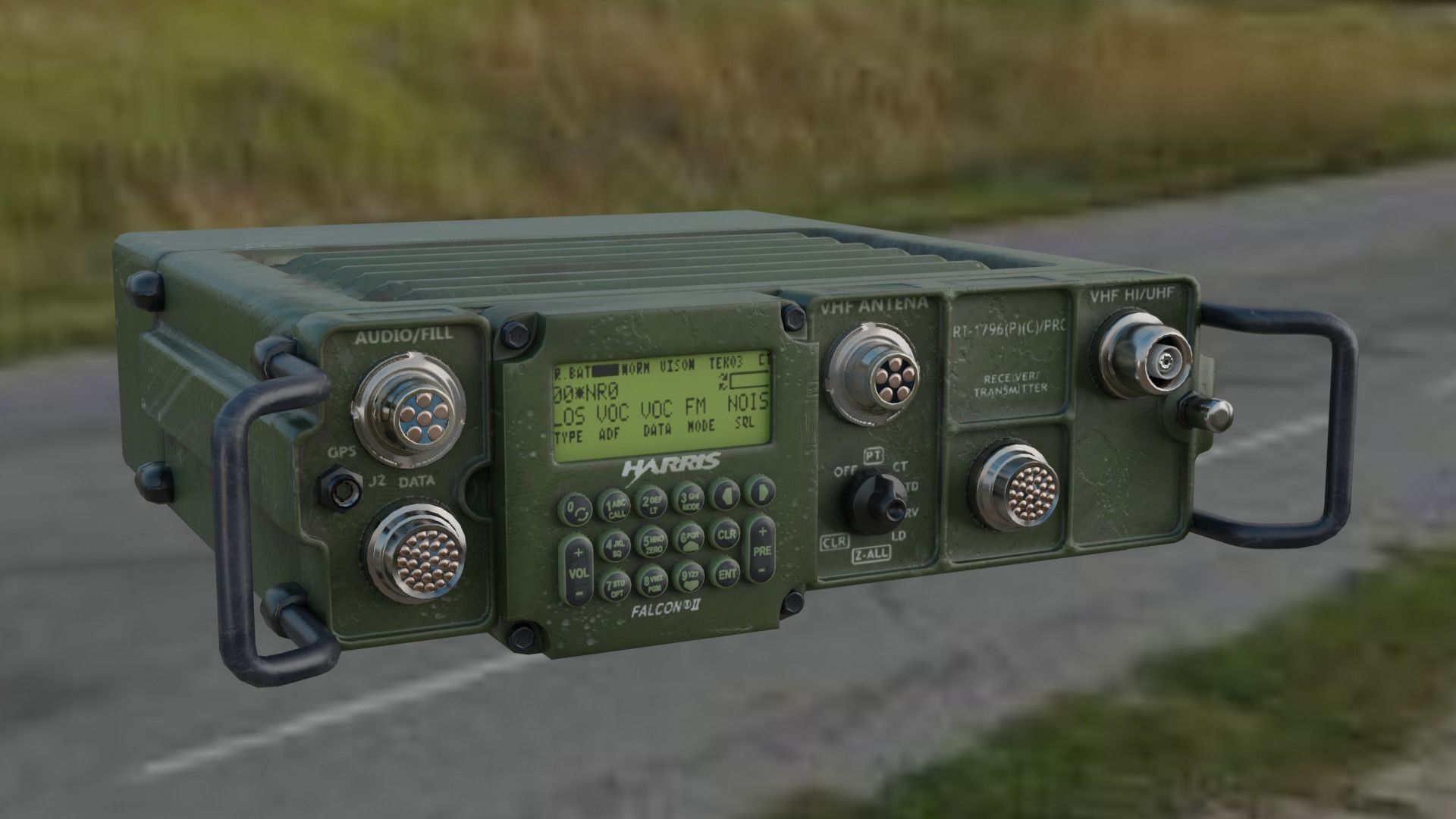 harris falcon 2 Low-poly 3D model_1