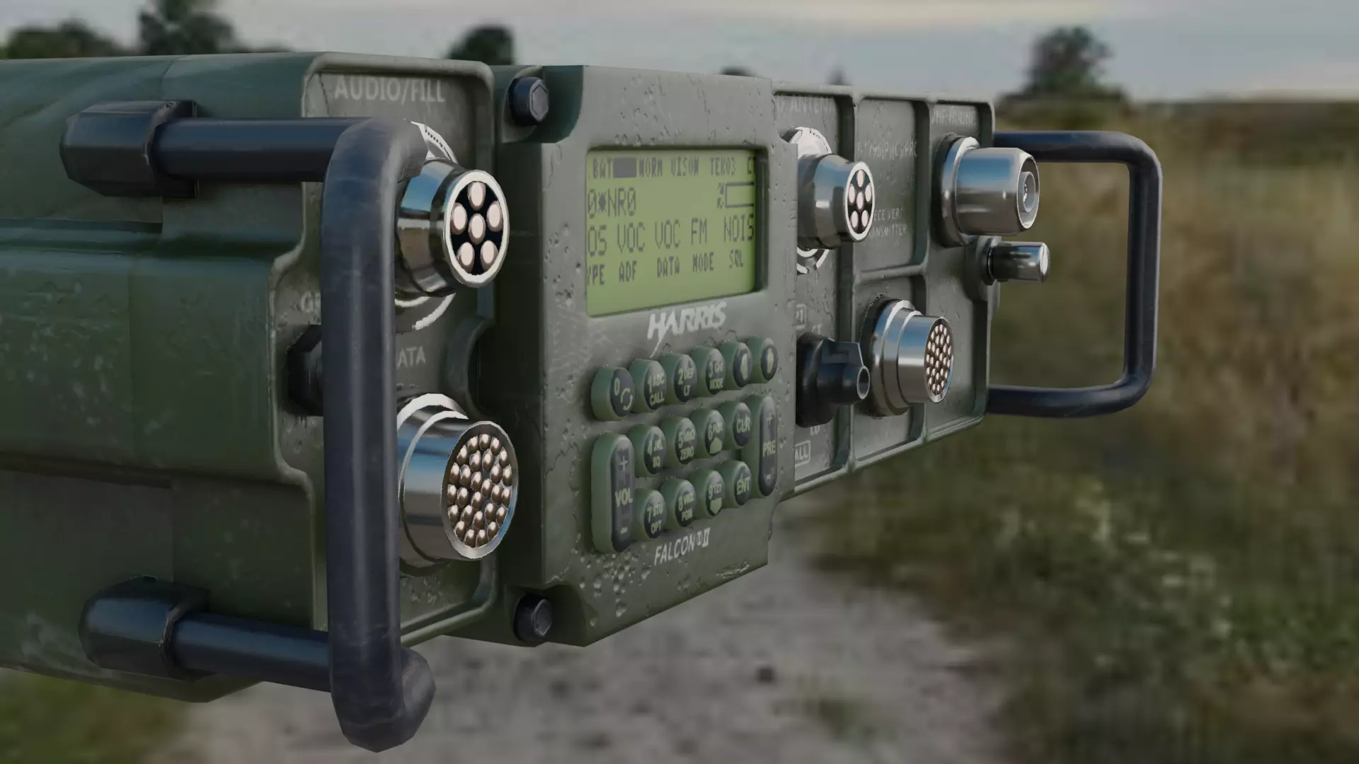 harris falcon 2 Low-poly 3D model_0