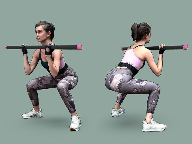 Stylized Fitness Character 3D model