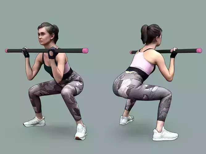 Stylized Fitness Character 3D model
