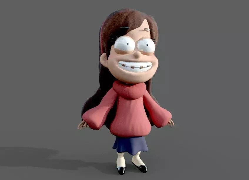 Mabel Pines character 3D Disney 3D model_0
