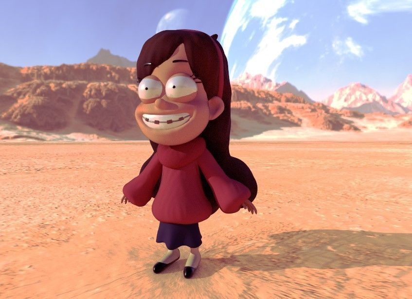 Mabel Pines character 3D Disney 3D model_3