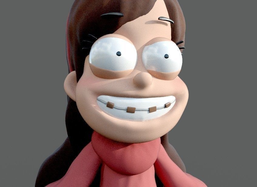 Mabel Pines character 3D Disney 3D model_1