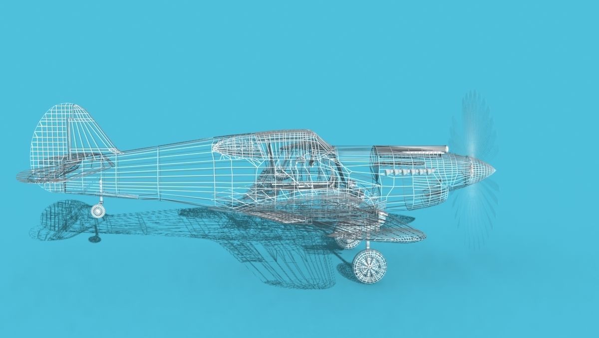 Curtiss P-40B Tomahawk V01 RAF 3D model_15