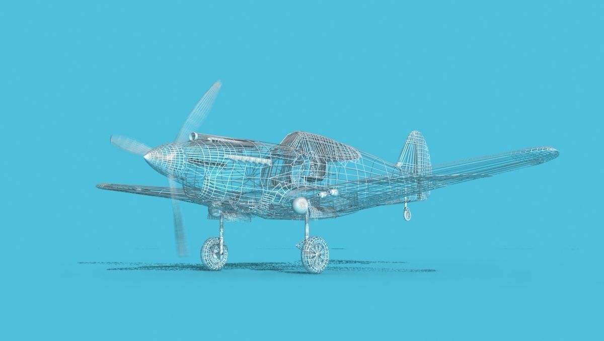 Curtiss P-40B Tomahawk V01 RAF 3D model_13