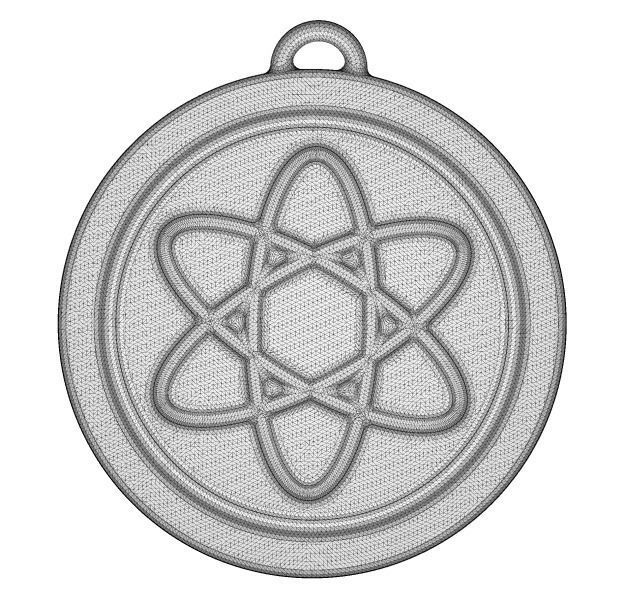 Stylish Prize Medal 3D print model_2