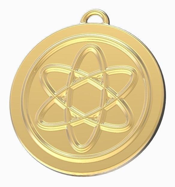 Stylish Prize Medal 3D print model_1
