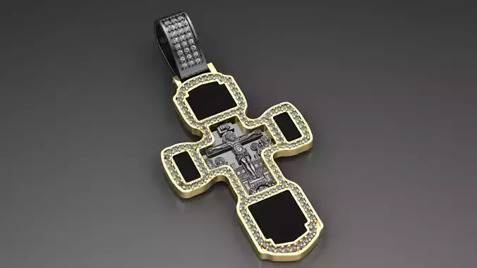 cross with jesus and mary