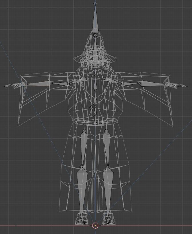 Lowpoly Wizard Model Fbx with Wizard Stick Low-poly 3D model_4