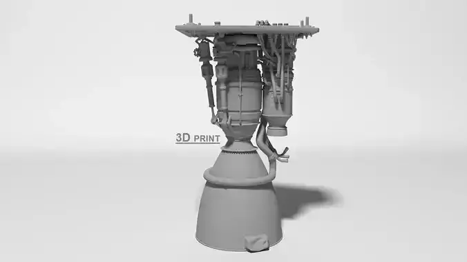 spaceX rocket engine for 3Dprint 3D print model