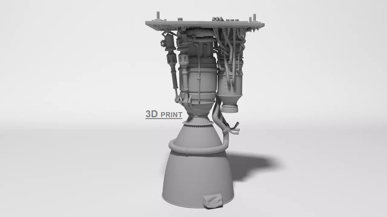 spaceX rocket engine for 3Dprint 3D print model