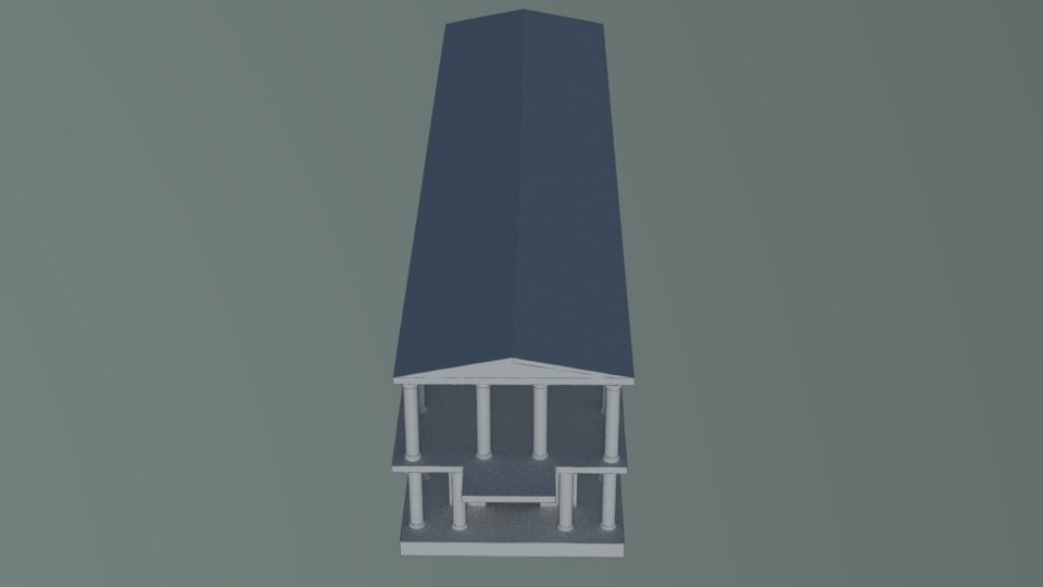 Ancient Greek Temple 3D model_3