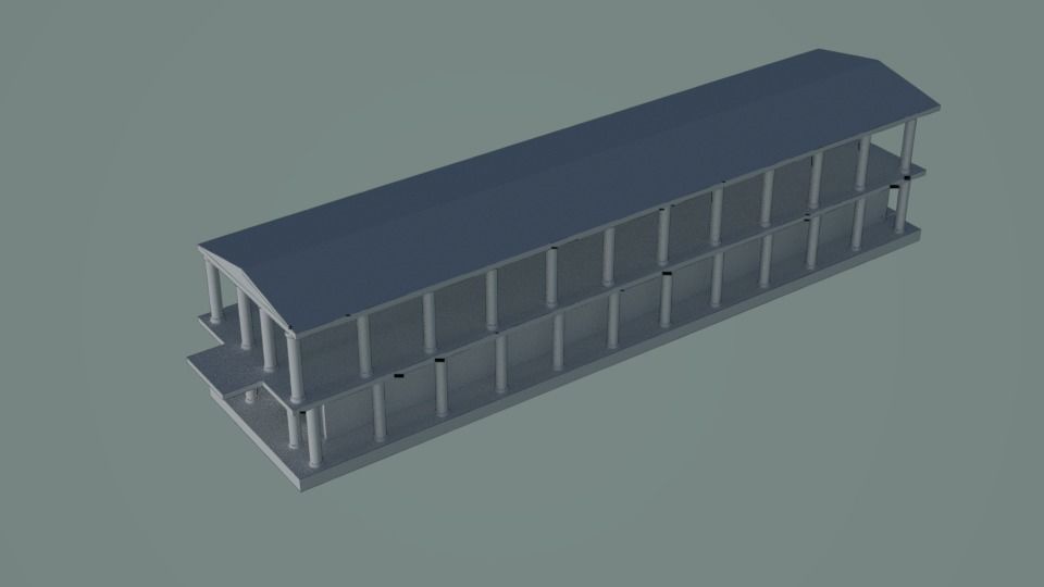 Ancient Greek Temple 3D model_4