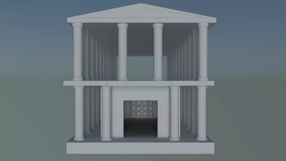 Ancient Greek Temple 3D model_0