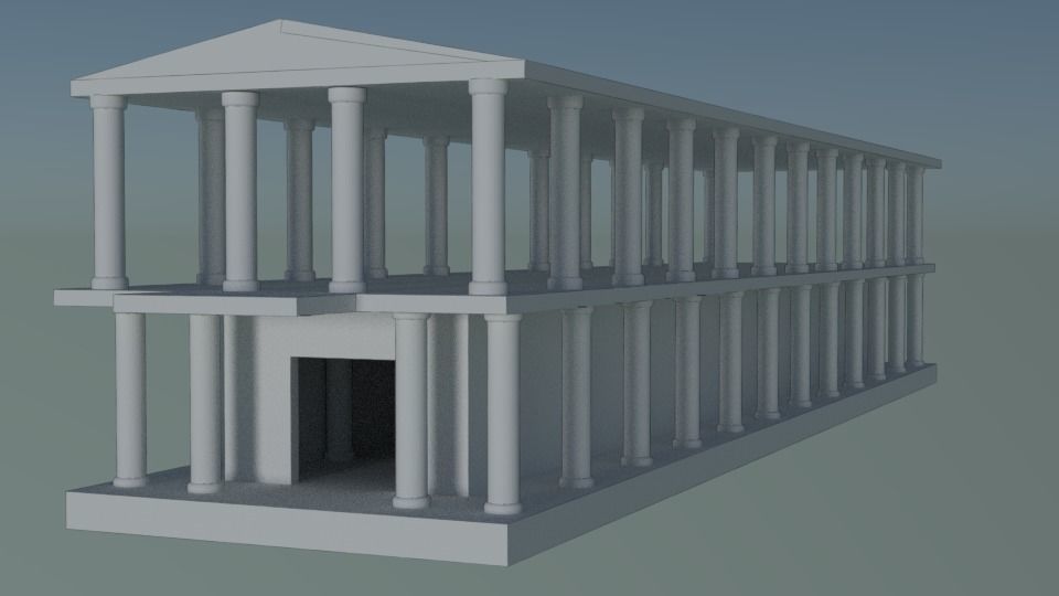 Ancient Greek Temple 3D model_2